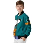 san jose sharks snoopy attitude teal bomber jacket best selling