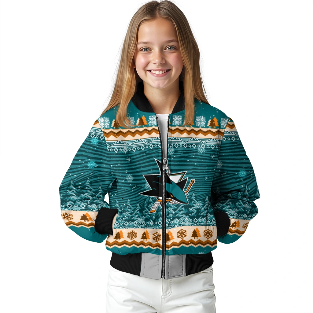 san jose sharks snowy pines teal bomber jacket top rated san jose sharks snowy pines teal bomber jacket top rated