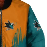 san jose sharks urban mark teal bomber jacket best selling