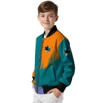 san jose sharks urban mark teal bomber jacket best selling