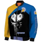 san jose state spartans edgy mask blue black bomber jacket best selling