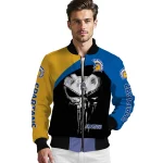 san jose state spartans edgy mask blue black bomber jacket best selling