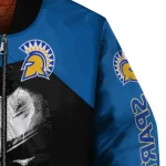 san jose state spartans edgy mask blue black bomber jacket best selling