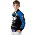 san jose state spartans edgy mask blue black bomber jacket best selling