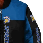 san jose state spartans intricate skull blue black bomber jacket best selling