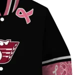 saskatchewan roughriders pink ribbon black pink varsity jacket best selling