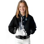 seattle kraken distressed slash blue black varsity jacket best selling