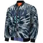 seattle kraken dynamic rings blue bomber jacket best selling