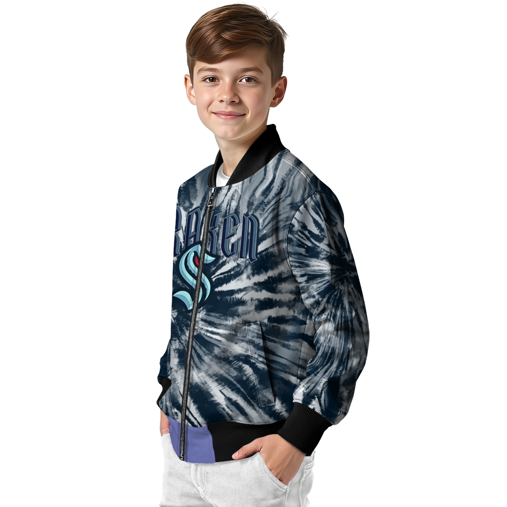 seattle kraken dynamic rings blue bomber jacket trendy seattle kraken dynamic rings blue bomber jacket trendy