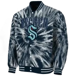 seattle kraken dynamic rings blue varsity jacket best selling