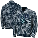 seattle kraken dynamic rings blue varsity jacket best selling