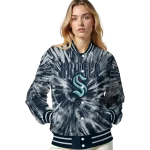 seattle kraken dynamic rings blue varsity jacket best selling