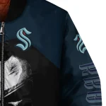 seattle kraken edgy mask blue black bomber jacket best selling