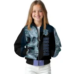 seattle kraken fire skull blue black bomber jacket best selling