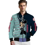 seattle kraken minnie mouse blue bomber jacket best selling
