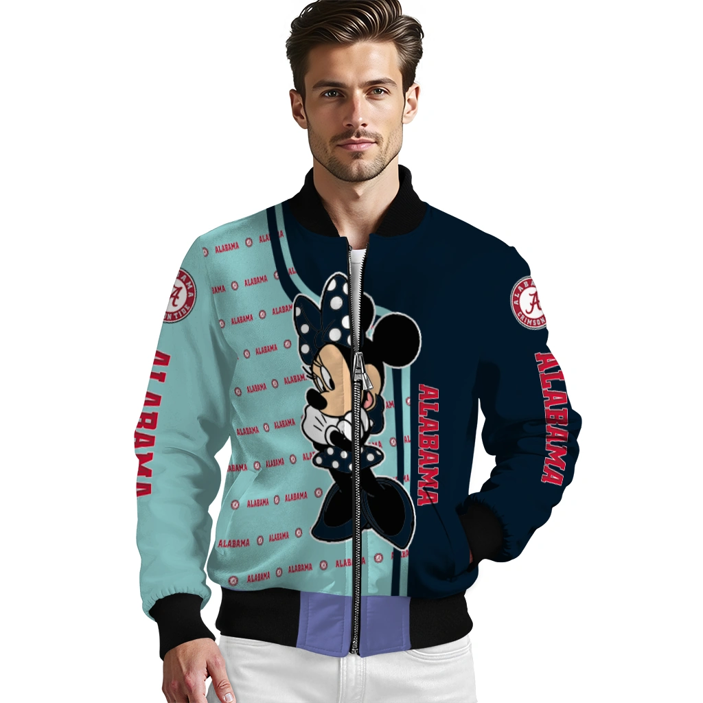 seattle kraken minnie mouse blue bomber jacket high quality seattle kraken minnie mouse blue bomber jacket high quality