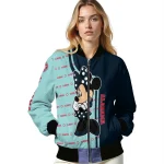 seattle kraken minnie mouse blue bomber jacket best selling