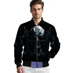 seattle kraken skull bite blue black bomber jacket best selling