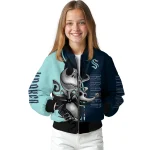 seattle kraken spooky grin blue bomber jacket best selling