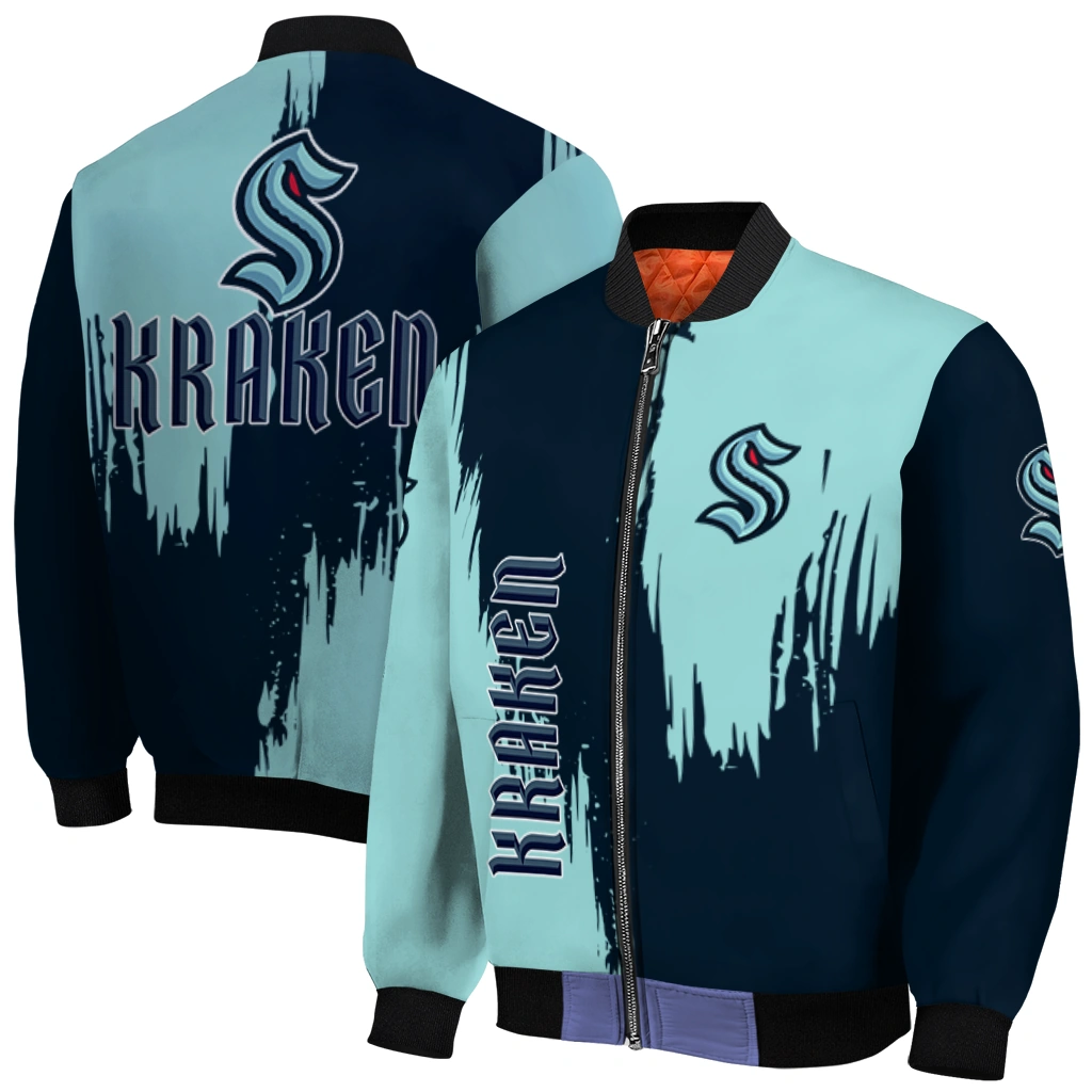seattle kraken urban mark blue bomber jacket best selling seattle kraken urban mark blue bomber jacket best selling