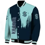 seattle kraken urban mark blue varsity jacket best selling