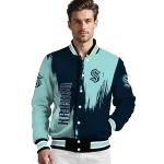 seattle kraken urban mark blue varsity jacket best selling