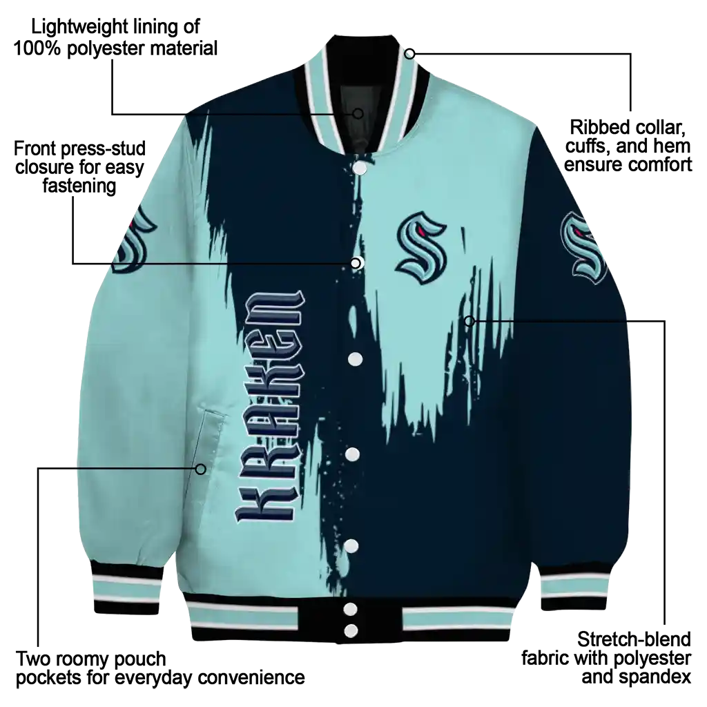 seattle kraken urban mark blue varsity jacket new arrival seattle kraken urban mark blue varsity jacket new arrival