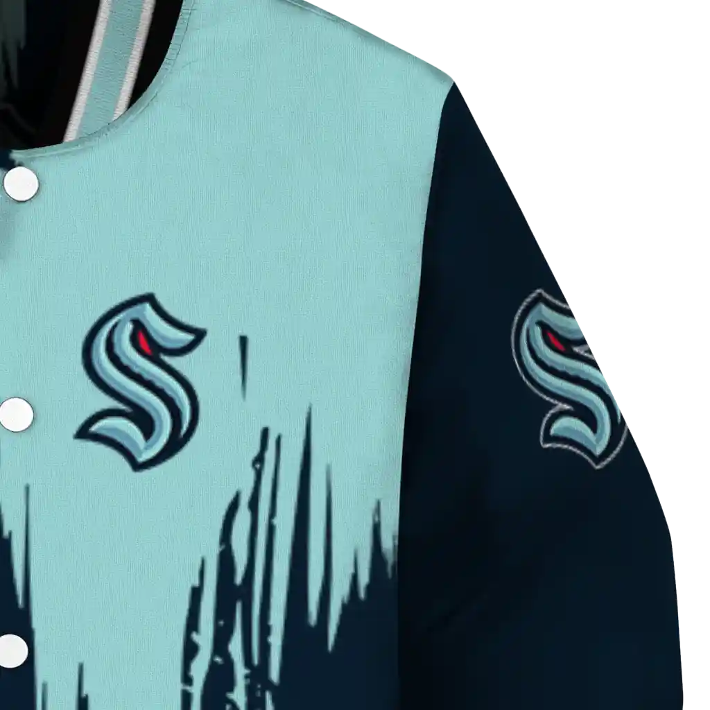 seattle kraken urban mark blue varsity jacket premium grade seattle kraken urban mark blue varsity jacket premium grade
