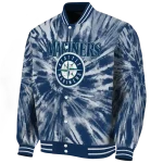 seattle mariners dynamic rings navy blue varsity jacket best selling