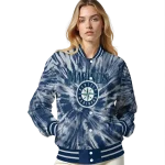 seattle mariners dynamic rings navy blue varsity jacket best selling
