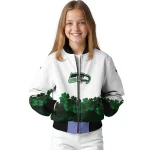 seattle seahawks clovers design white green bomber jacket best selling
