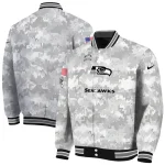 seattle seahawks gray camouflage gray varsity jacket best selling