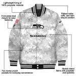 seattle seahawks gray camouflage gray varsity jacket best selling