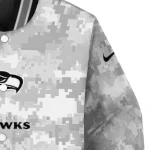 seattle seahawks gray camouflage gray varsity jacket best selling