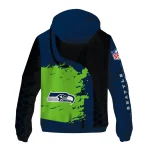 seattle seahawks hexagon paint blue black windbreaker jacket best selling