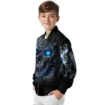 seattle seahawks inferno skull blue black bomber jacket best selling