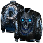 seattle seahawks inferno skull blue black varsity jacket best selling
