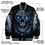seattle seahawks inferno skull blue black varsity jacket best selling