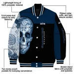 seattle seahawks intricate skull blue black varsity jacket best selling