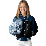 seattle seahawks intricate skull blue black varsity jacket best selling