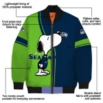 seattle seahawks snoopy attitude blue bomber jacket best selling