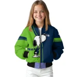 seattle seahawks snoopy attitude blue bomber jacket best selling