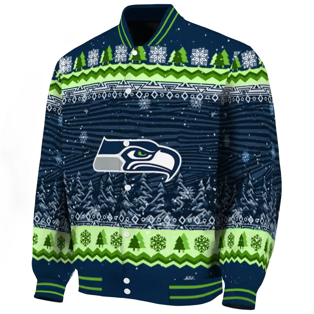 seattle seahawks snowy pines blue varsity jacket best selling seattle seahawks snowy pines blue varsity jacket best selling