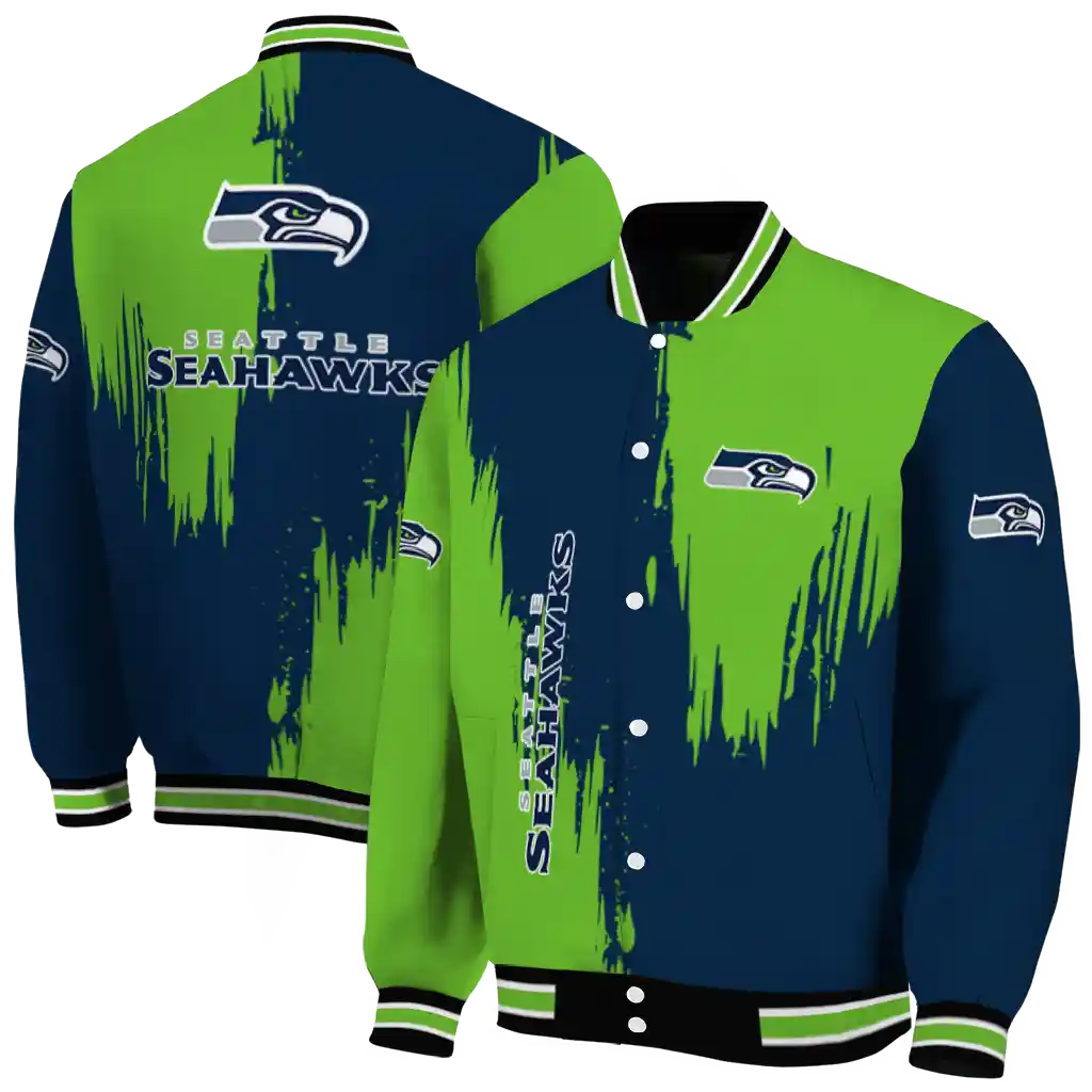 seattle seahawks urban mark blue varsity jacket fashion forward seattle seahawks urban mark blue varsity jacket fashion forward