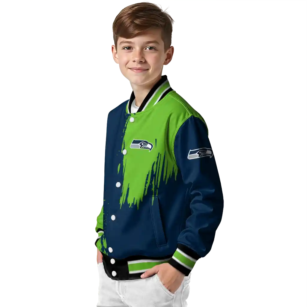 seattle seahawks urban mark blue varsity jacket trendy seattle seahawks urban mark blue varsity jacket trendy