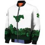 smu mustangs clovers pattern white green bomber jacket best selling
