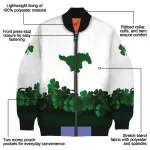smu mustangs clovers pattern white green bomber jacket best selling