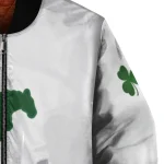 smu mustangs clovers pattern white green bomber jacket best selling