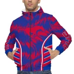smu mustangs dynamic heat wave blue windbreaker jacket best selling