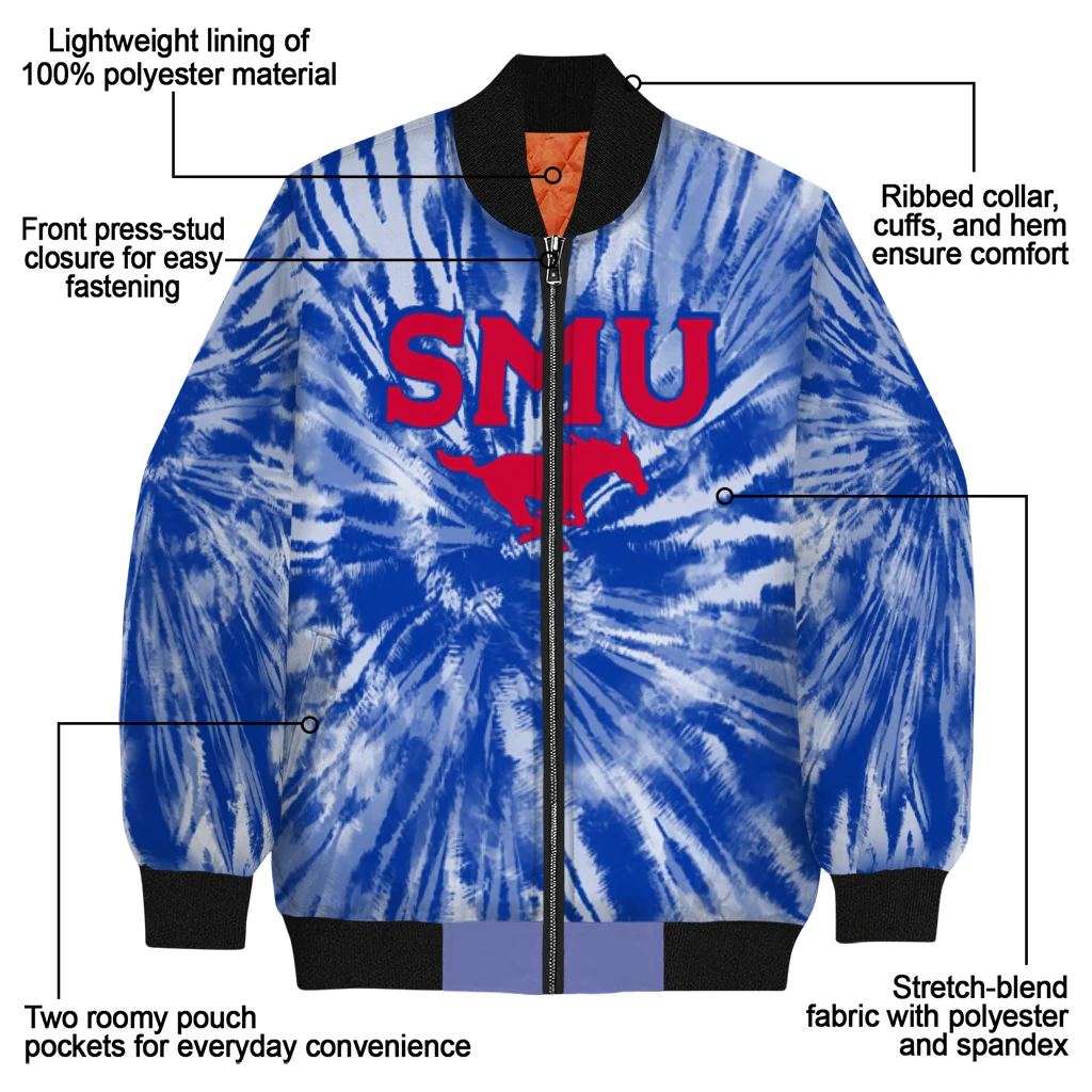 smu mustangs dynamic rings blue bomber jacket new arrival smu mustangs dynamic rings blue bomber jacket new arrival